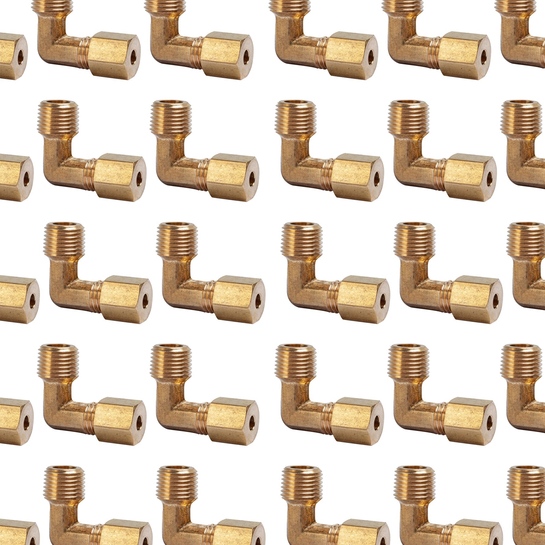 LTWFITTING 1/8-Inch OD x 1/8-Inch Male NPT 90 Degree Compression Elbow,Brass Compression Fitting (Pack of 500)
