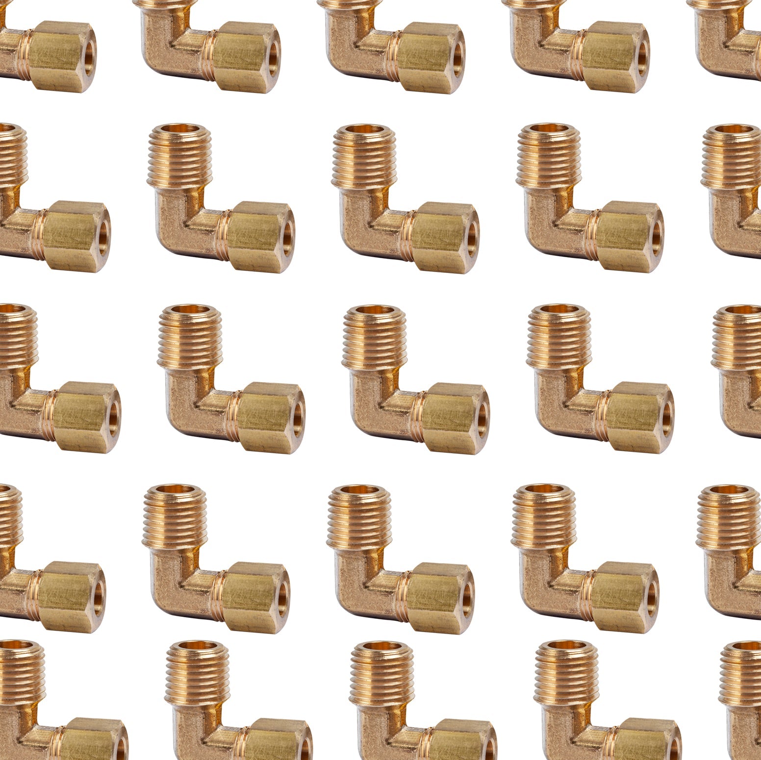 LTWFITTING 1/4-Inch OD x 1/4-Inch Male NPT 90 Degree Compression Elbow,Brass Compression Fitting(Pack of 250)