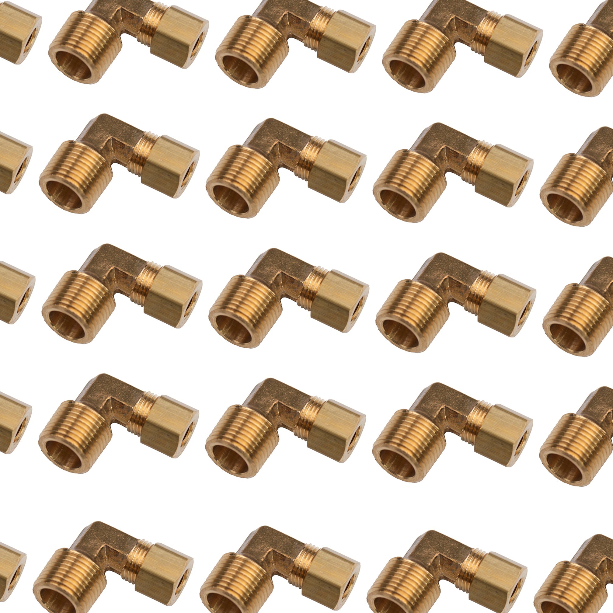 LTWFITTING 5/16-Inch OD x 3/8-Inch Male NPT 90 Degree Compression Elbow,Brass Compression Fitting(Pack of 200)