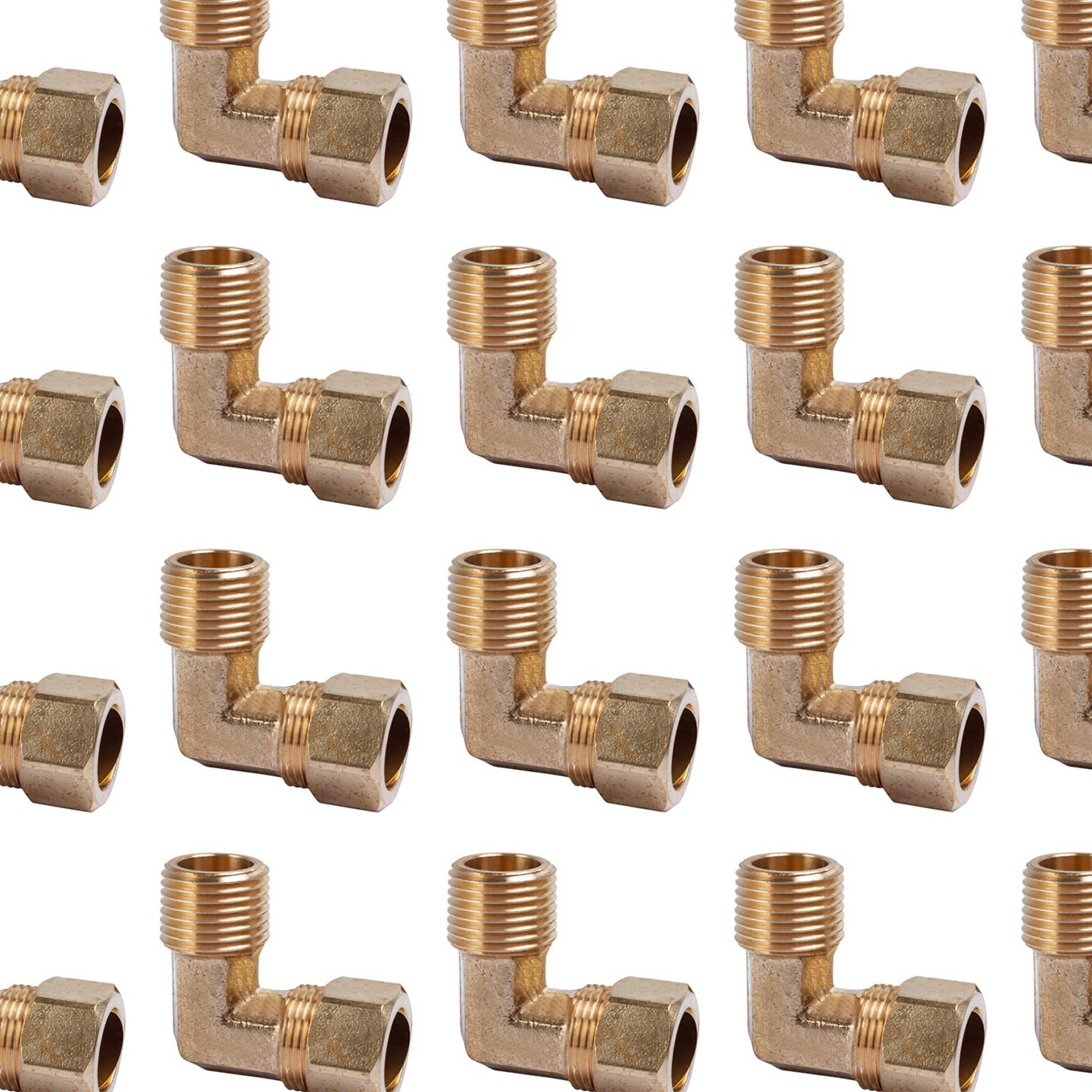 LTWFITTING 1/2-Inch OD x 1/2-Inch Male NPT 90 Degree Compression Elbow,Brass Compression Fitting(Pack of 100)