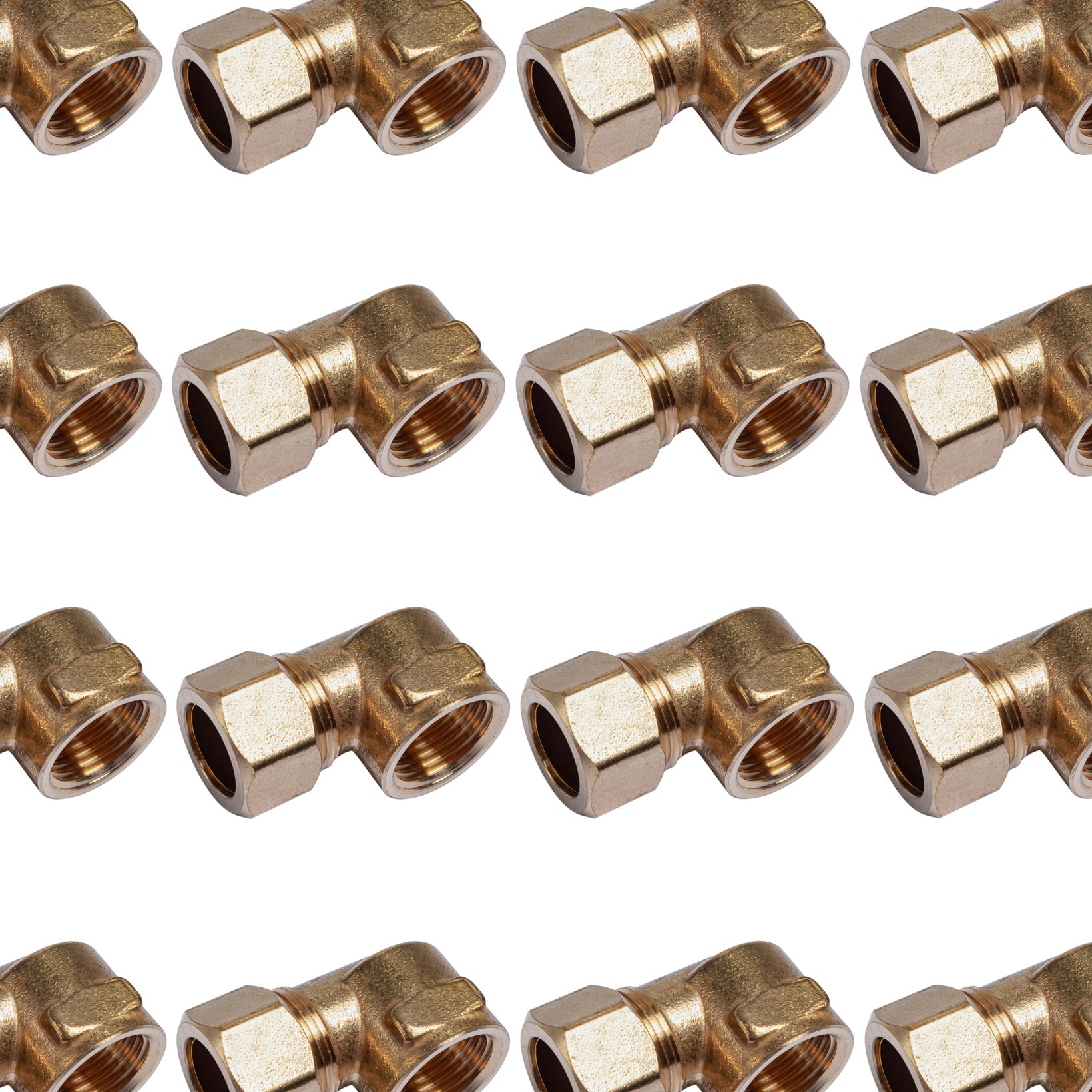 LTWFITTING 5/8-Inch OD x 1/2-Inch Female NPT 90 Degree Compression Elbow,Brass Compression Fitting(Pack of 100)