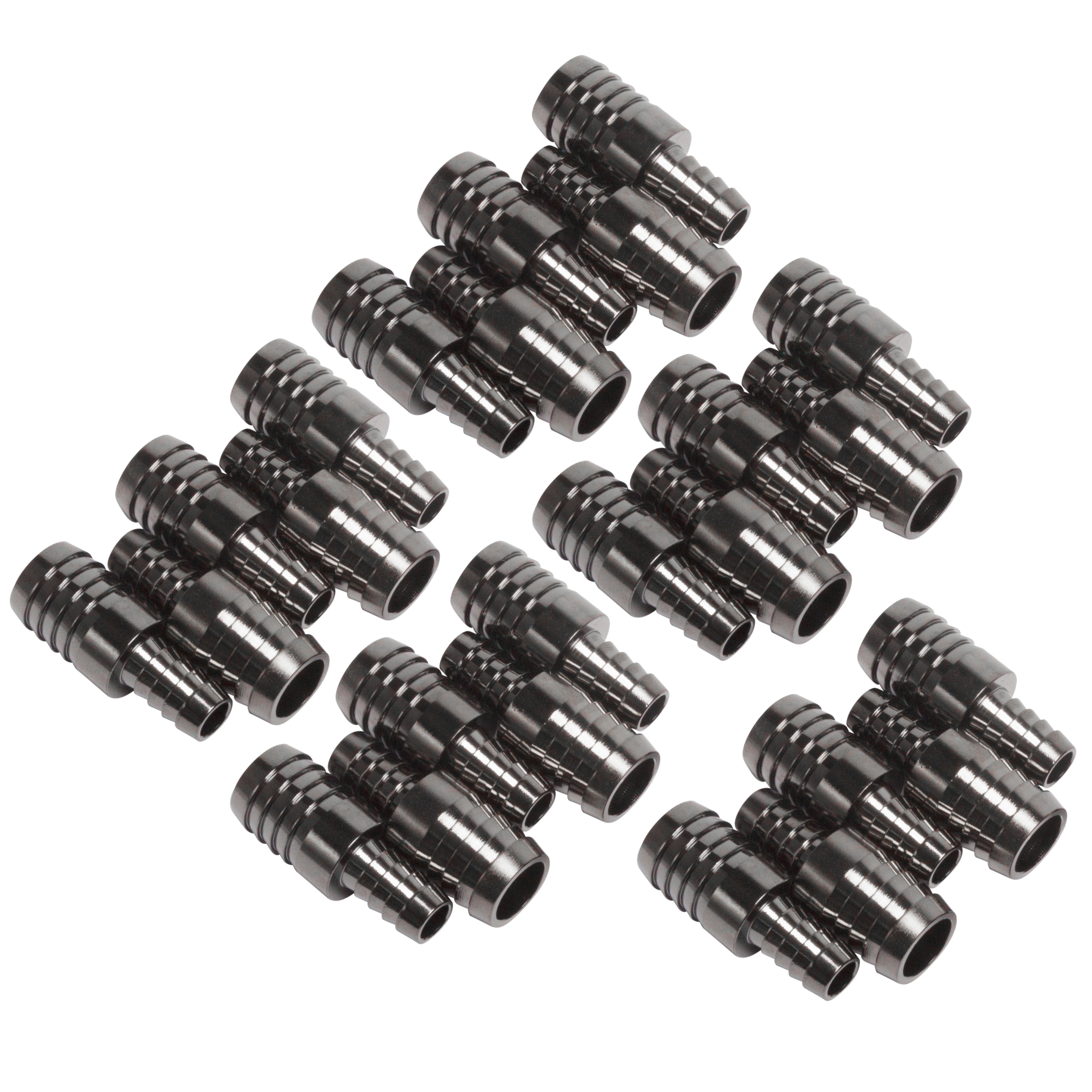 LTWFITTING Brass Barb Hose Reducing Nickel Plating Splicer Mender 3/8 Inch ID Hose x 5/8 Inch ID Hose Fitting Air Water Fuel Boat(Pack of 25)