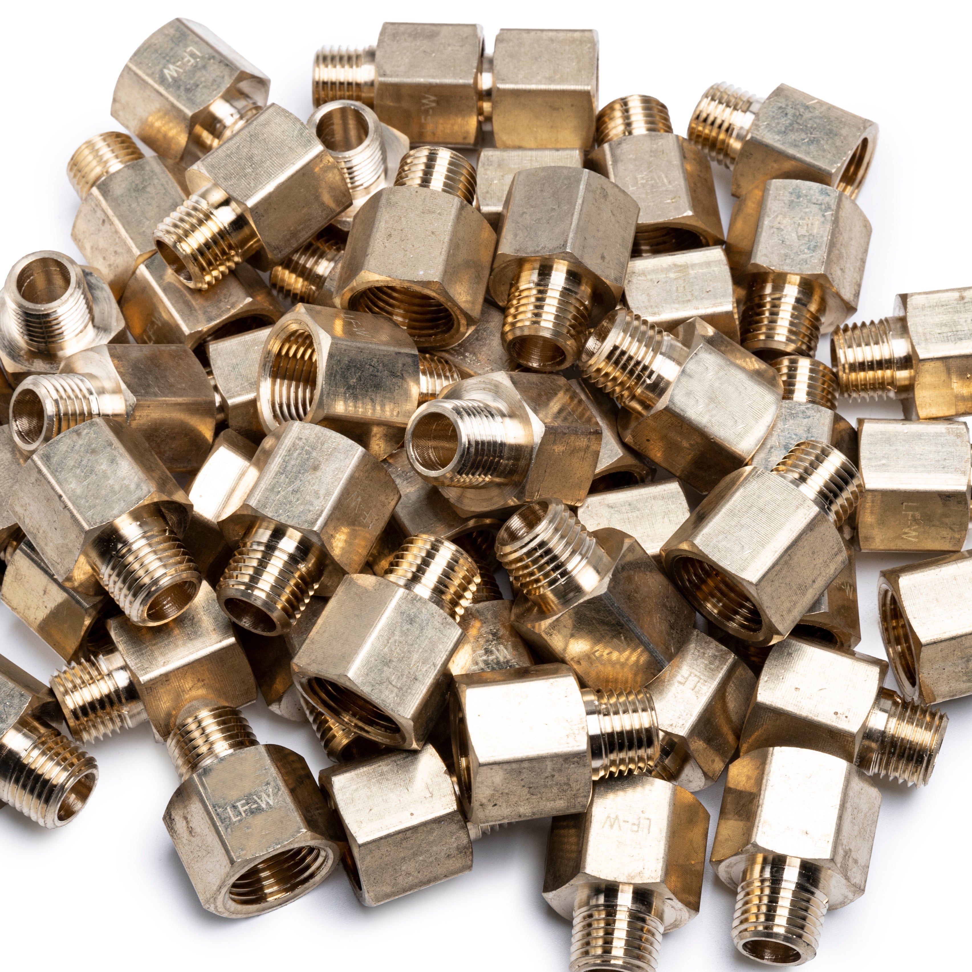 LTWFITTING Lead Free Brass Pipe 3/8-Inch Female x 1/4-Inch Male NPT Adapter Fuel Gas Air (Pack of 300)