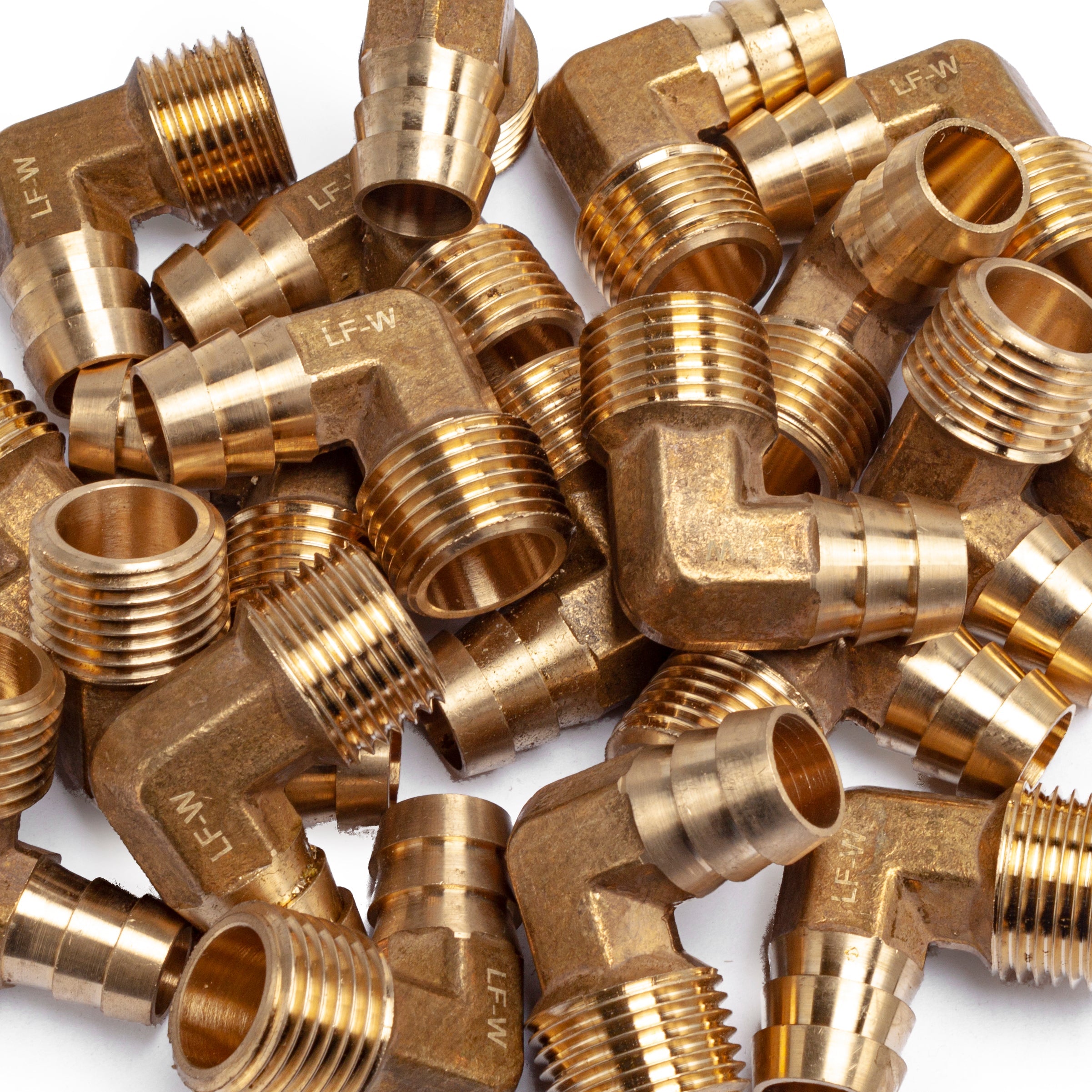 LTWFITTING Lead Free 90 Deg Elbow Brass Barb Fitting 5/8 Inch Hose Barb x 1/2 Inch Male NPT Thread Fuel Boat Water (Pack of 150)