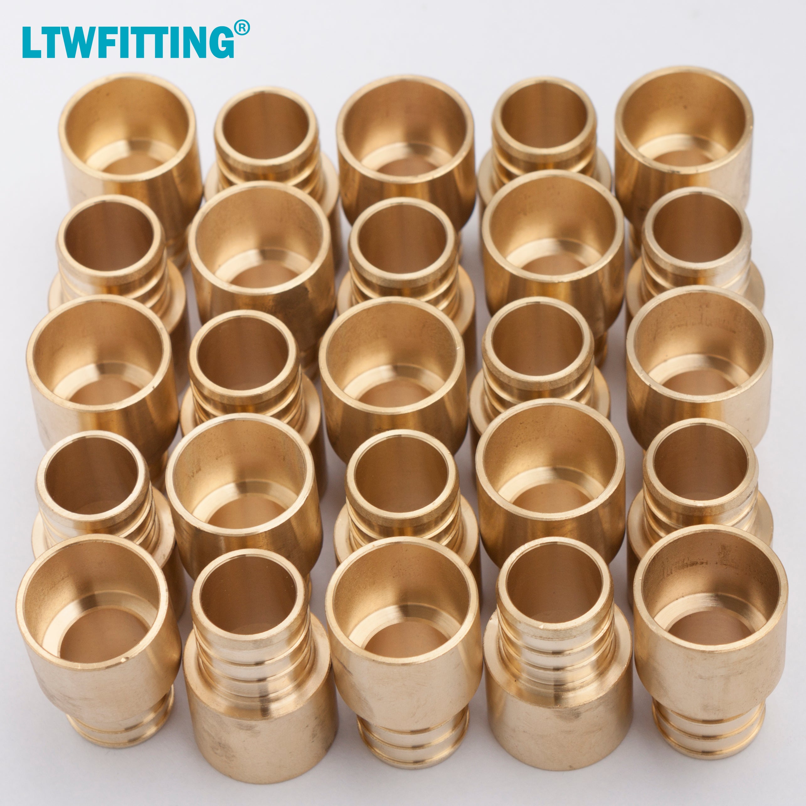 LTWFITTING Lead Free 3/4-Inch PEX x 3/4-Inch Male Sweat Adapter, Brass Crimp PEX Fitting (Pack of 25)