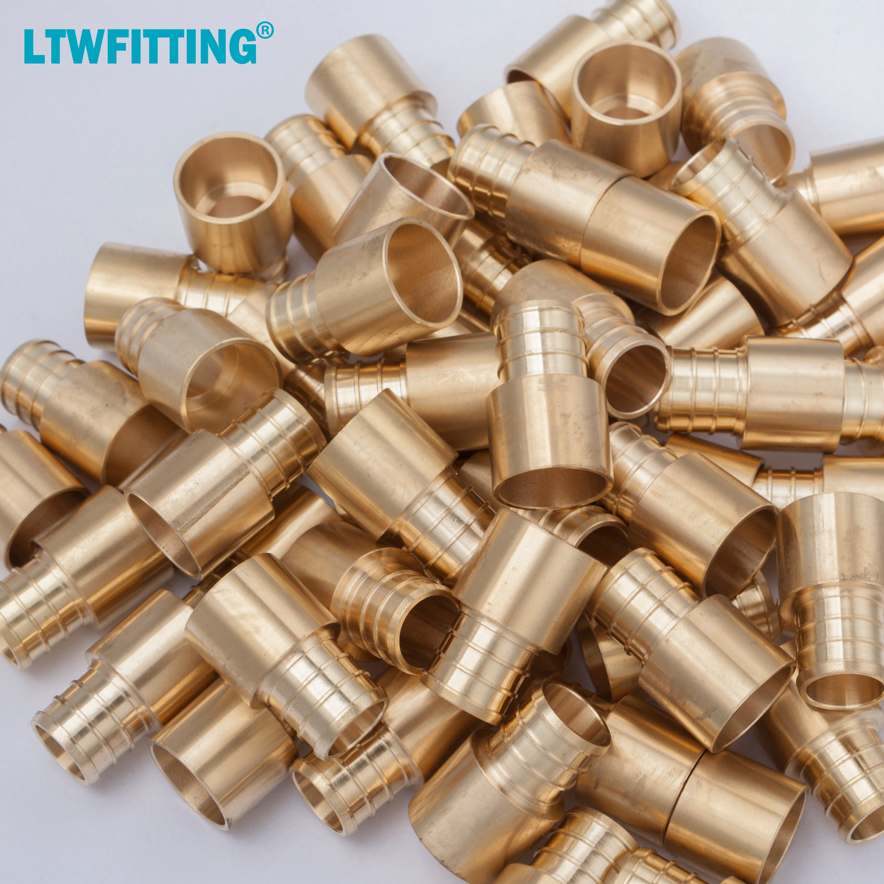 LTWFITTING Lead Free 3/4-Inch PEX x 3/4-Inch Male Sweat Adapter, Brass Crimp PEX Fitting (Pack of 400)