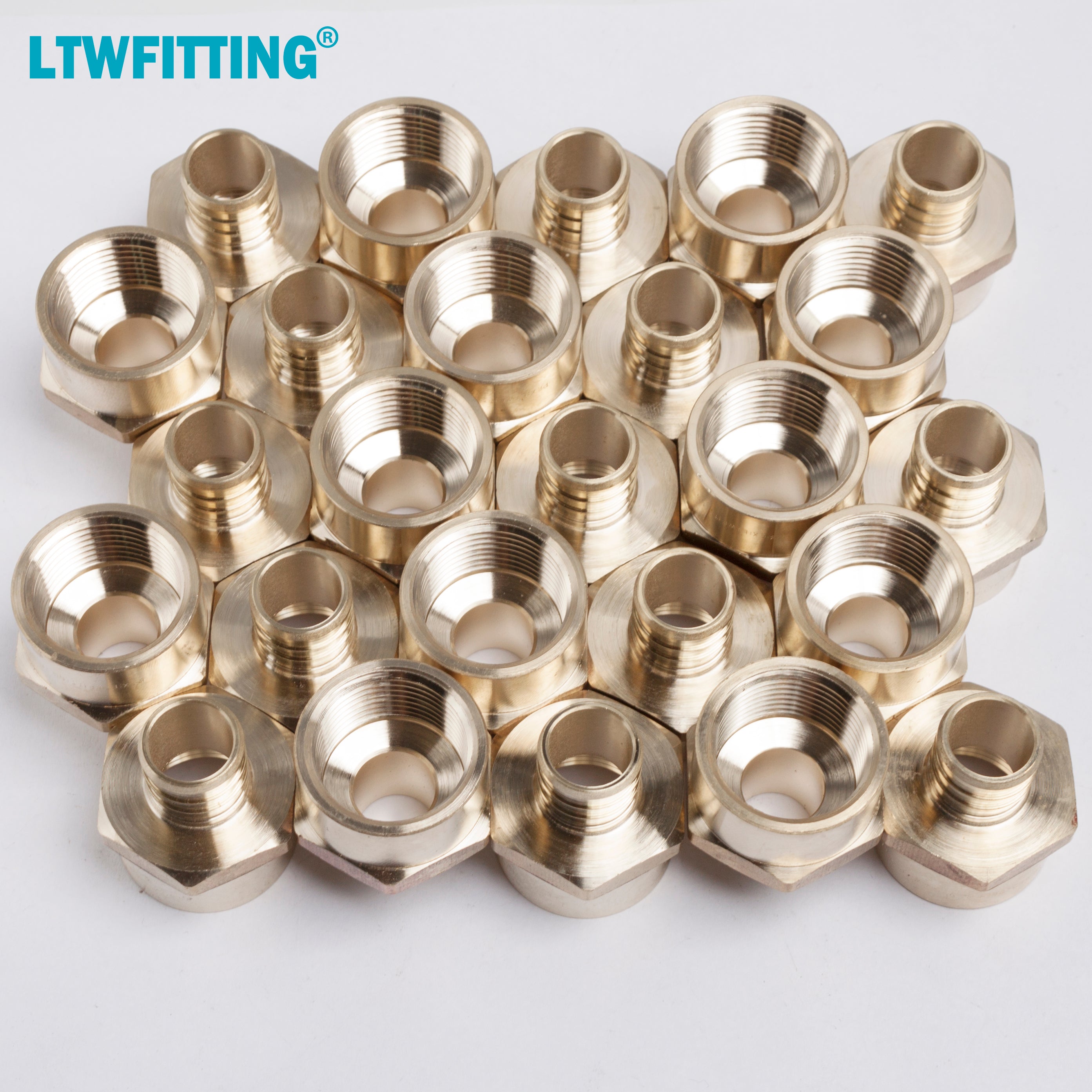 LTWFITTING Lead Free Brass PEX Adapter Fitting 3/4-Inch PEX x 3/4-Inch Female NPT Crimp Adaptor (Pack of 25)