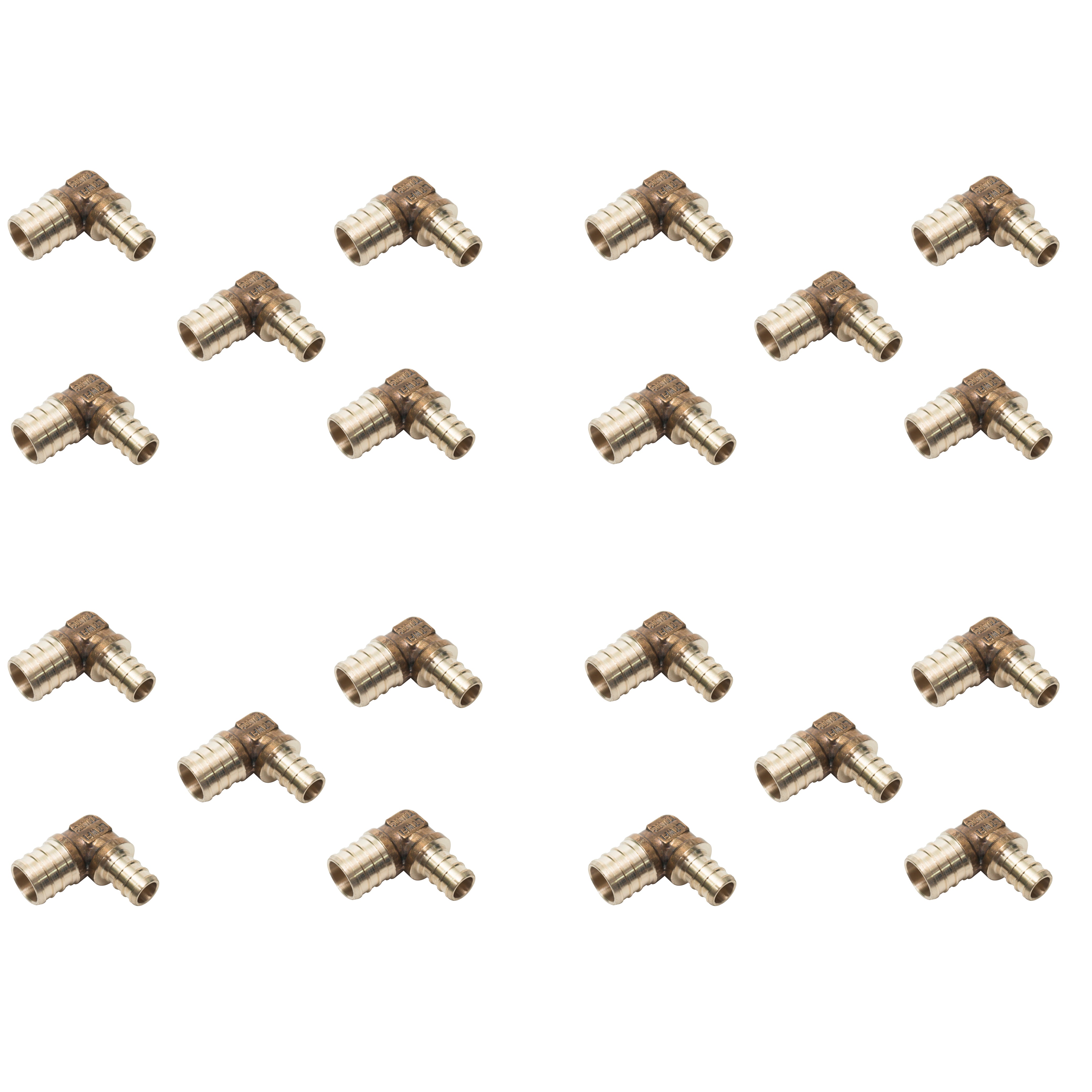 LTWFITTING Lead Free Brass PEX Crimp Fitting 3/4-Inch PEX Elbow (Pack of 25)
