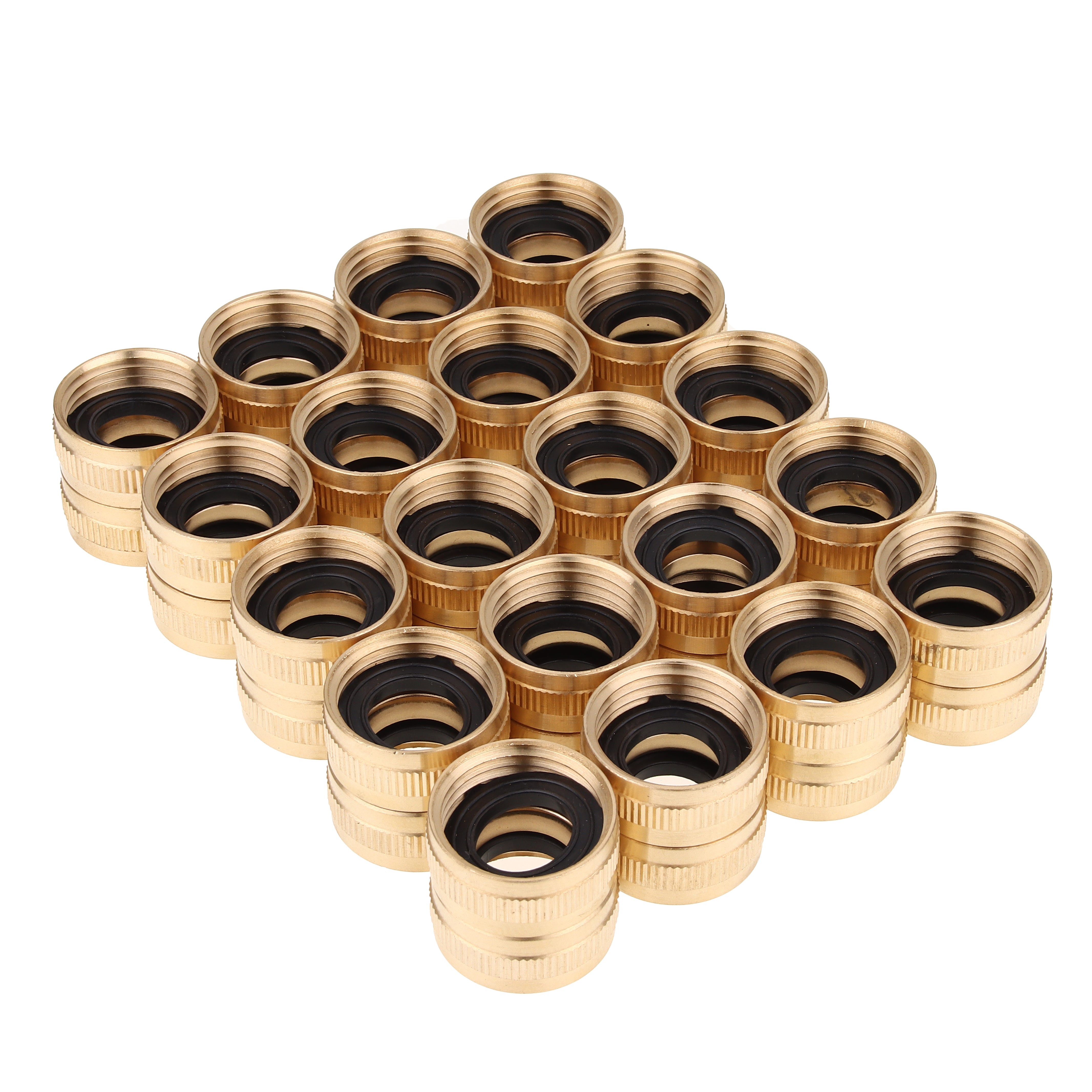 LTWFITTING 3/4 Inch FHT x 3/4 Inch FHT Brass Swivel Hose Adapter,Brass Garden Hose Fitting(Pack of 20)