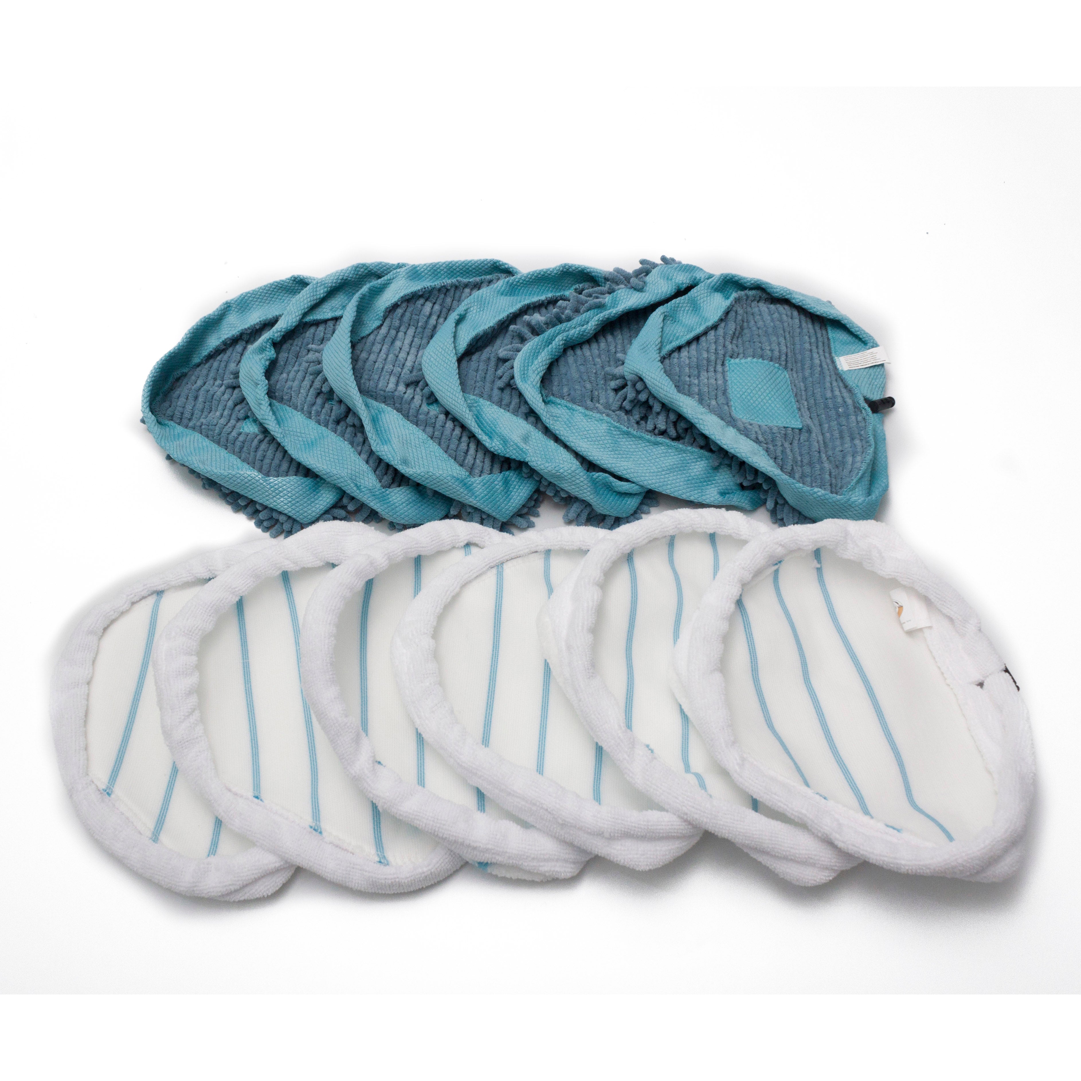 LTWHOME Coral and Microfibre Replacement Cleaning PadsSet Fit for Vax S2 Series H2O Steam Cleaner Mop (Pack of 12)