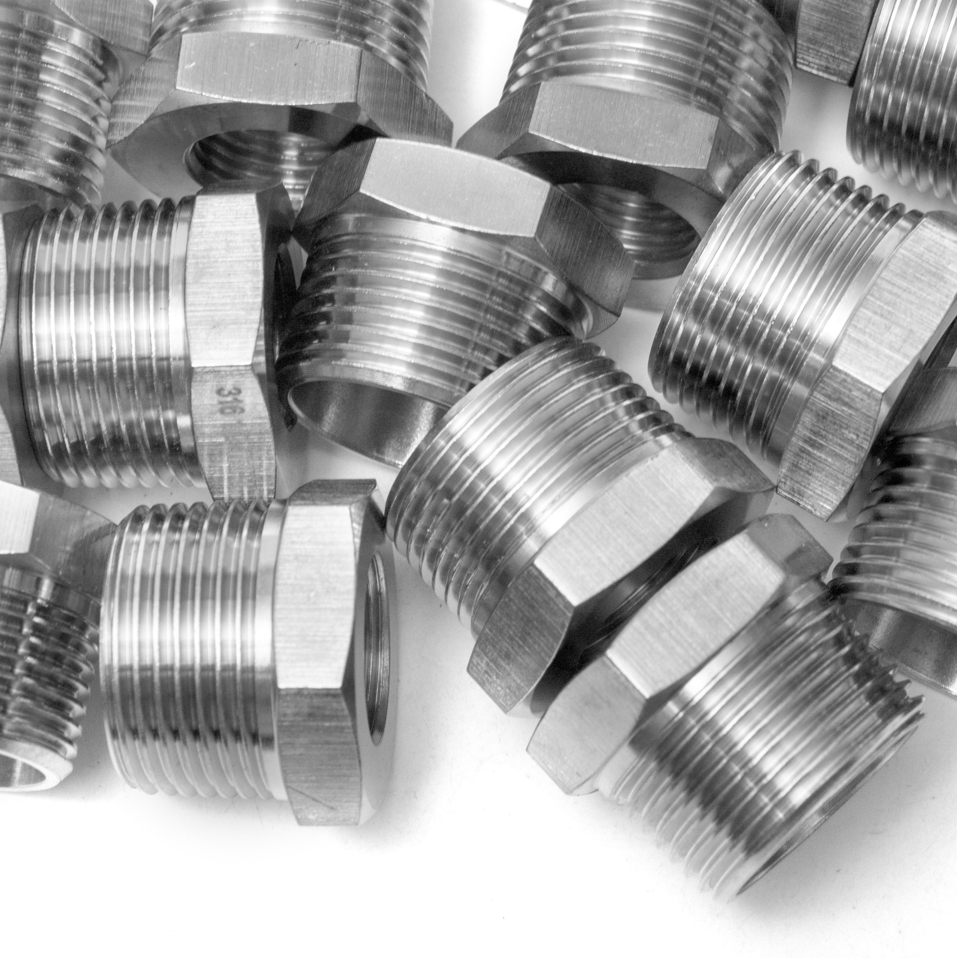 LTWFITTING Bar Production Stainless Steel 316 Pipe Hex Bushing Reducer Fittings 1 Inch Male x 1/2 Inch Female NPT Fuel Water Boat (Pack of 120)