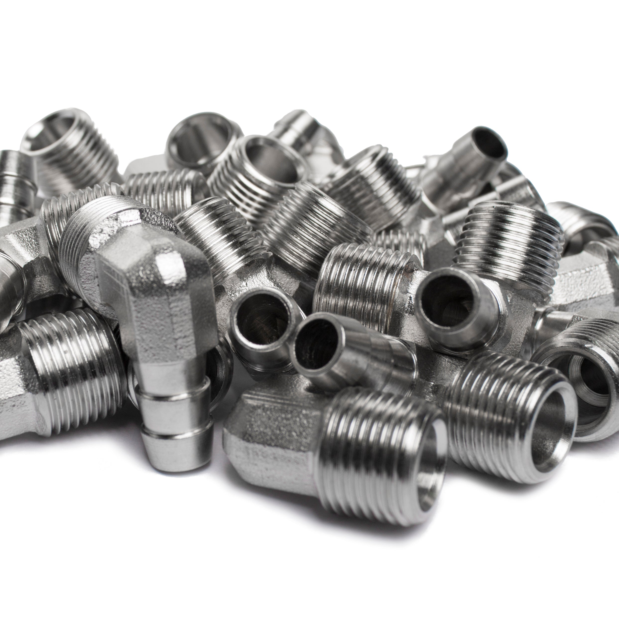 LTWFITTING 90 Degree Elbow Stainless Steel 316 Barb Fitting 3/8 Inch ID Hose x 3/8 Inch Male NPT Air Gas (Pack of 500)