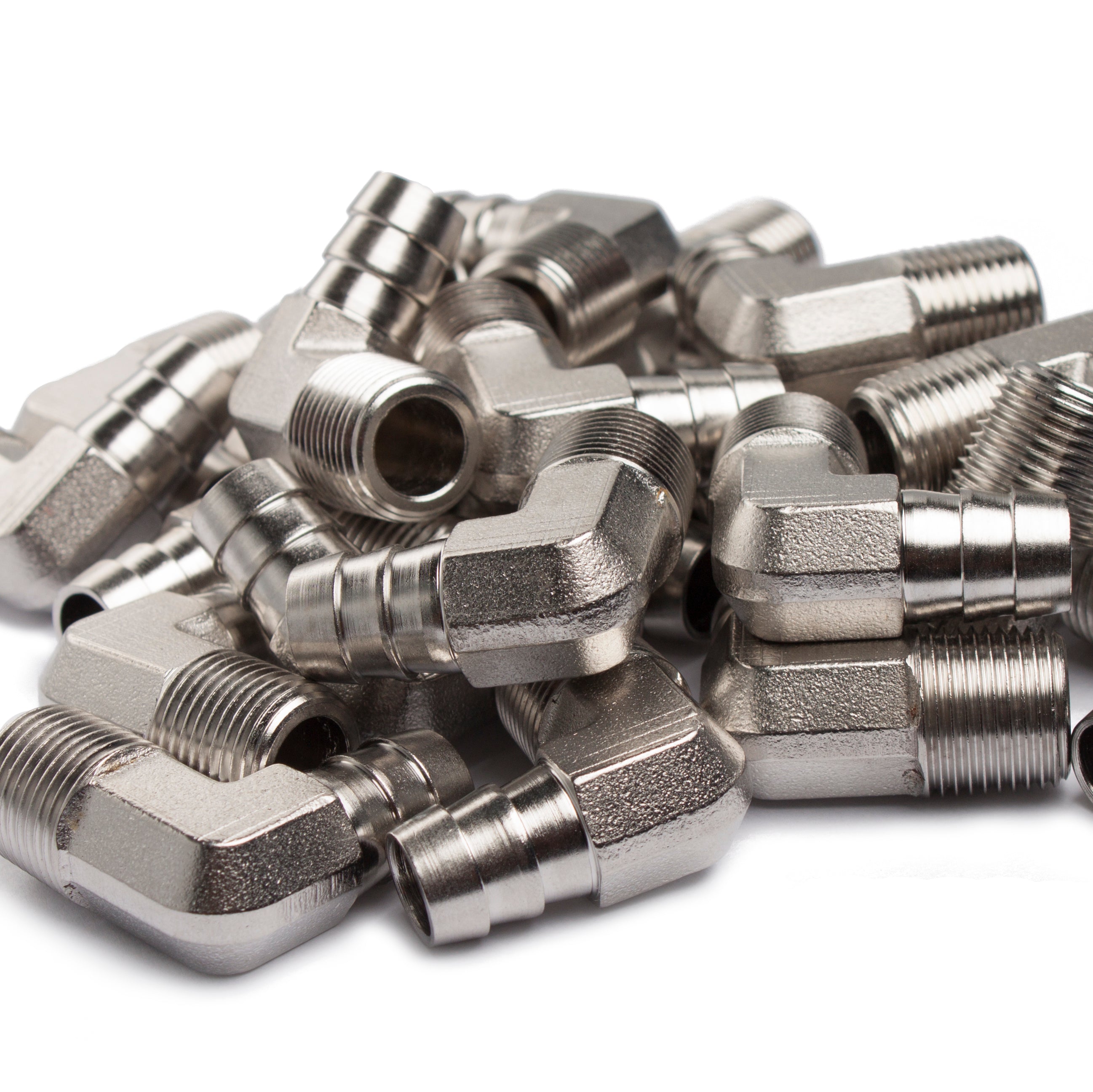 LTWFITTING 90 Degree Elbow Stainless Steel 316 Barb Fitting 1/2 Inch ID Hose x 3/8 Inch Male NPT Air Gas (Pack of 250)