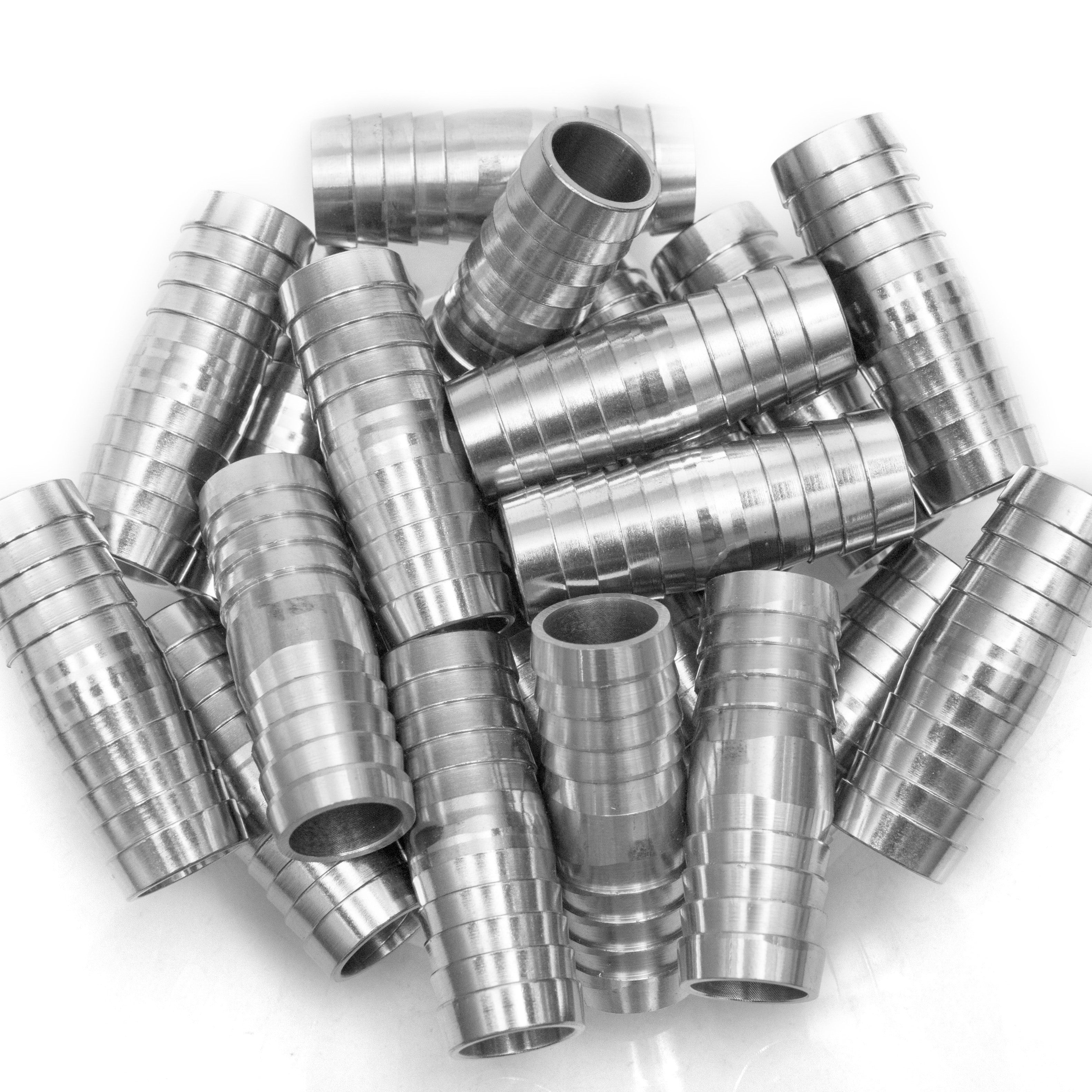 LTWFITTING Bar Production Stainless Steel 316 Barb Splicer Mender 3/4 Inch Hose ID Fitting Air Water Fuel Boat (Pack of 25)