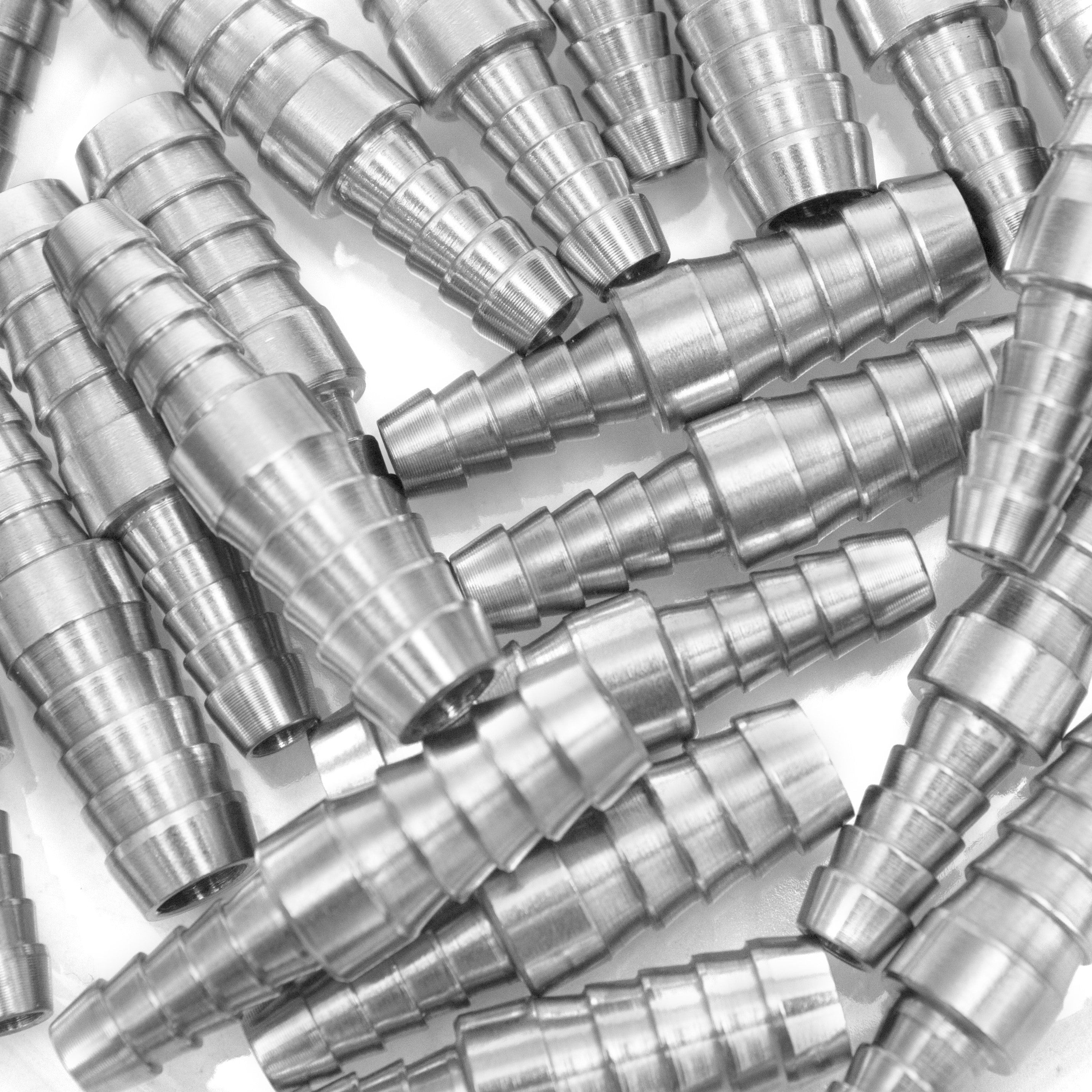 LTWFITTING Bar Production Stainless Steel 316 Barb Splicer Mender 3/8 Inch Hose ID x 1/4 Inch Hose ID Fitting Air Water Fuel Boat (Pack of 500)