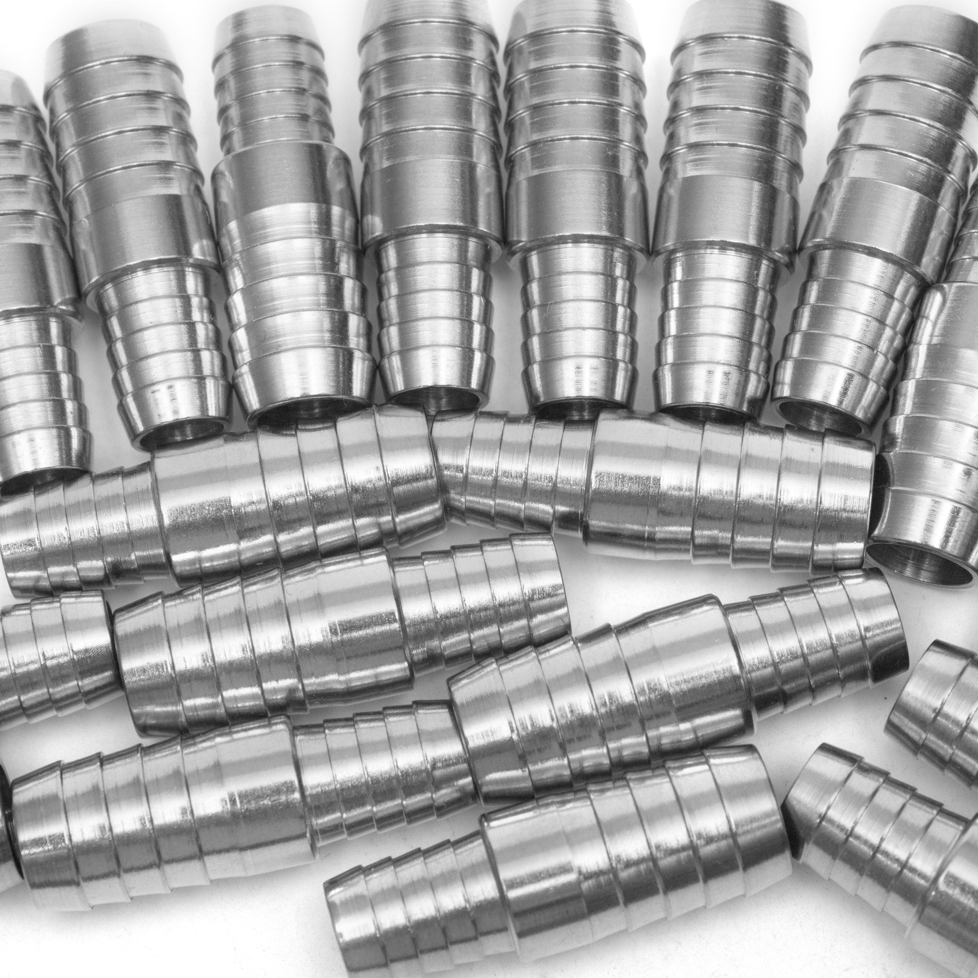 LTWFITTING Bar Production Stainless Steel 316 Barb Splicer Mender 5/8 Inch Hose ID x 3/8 Inch Hose ID Fitting Air Water Fuel Boat (Pack of 400)