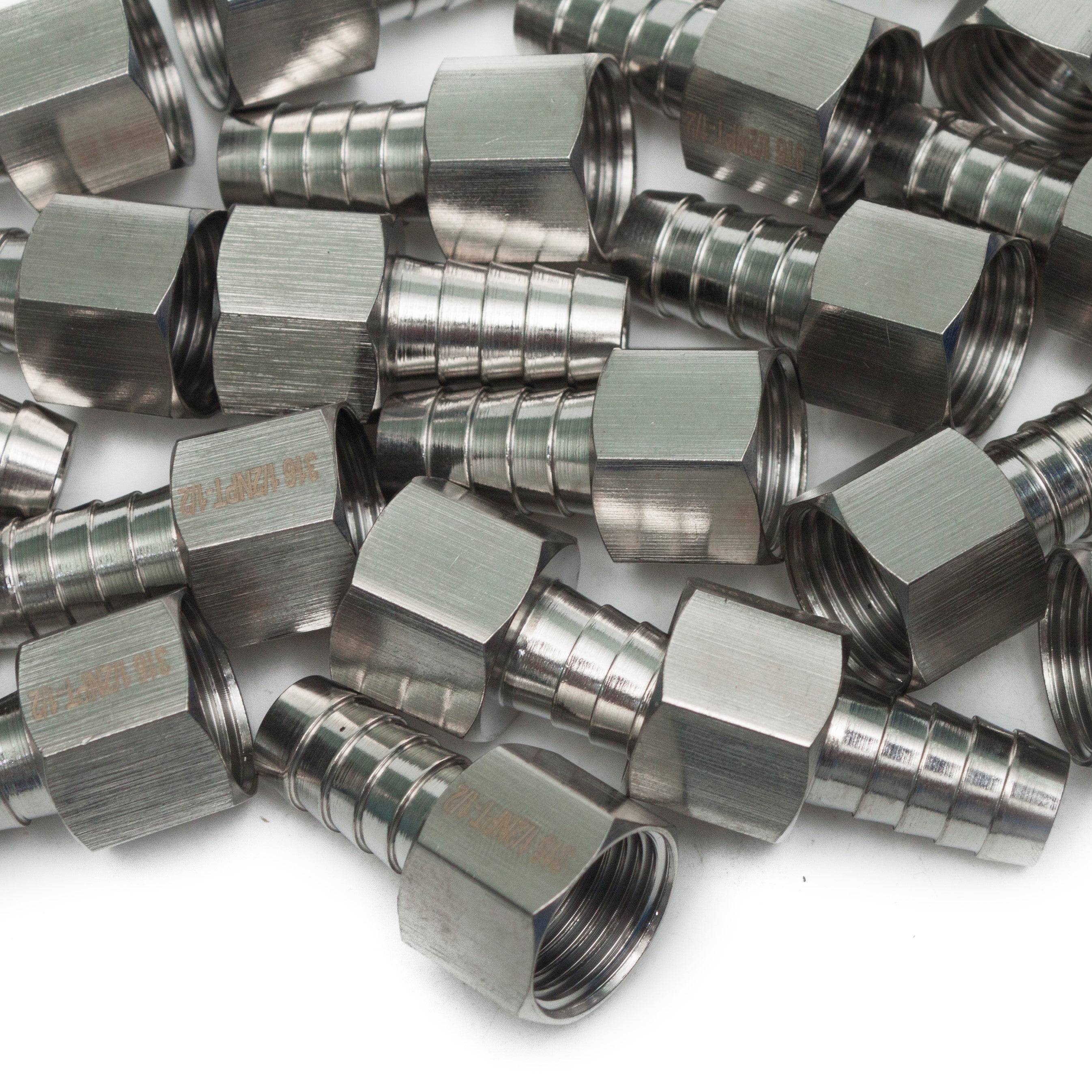 LTWFITTING Bar Production Stainless Steel 316 Barb Fitting Coupler 1/2 Inch Hose ID x 1/2 Inch Female NPT Air Fuel Water (Pack of 25)