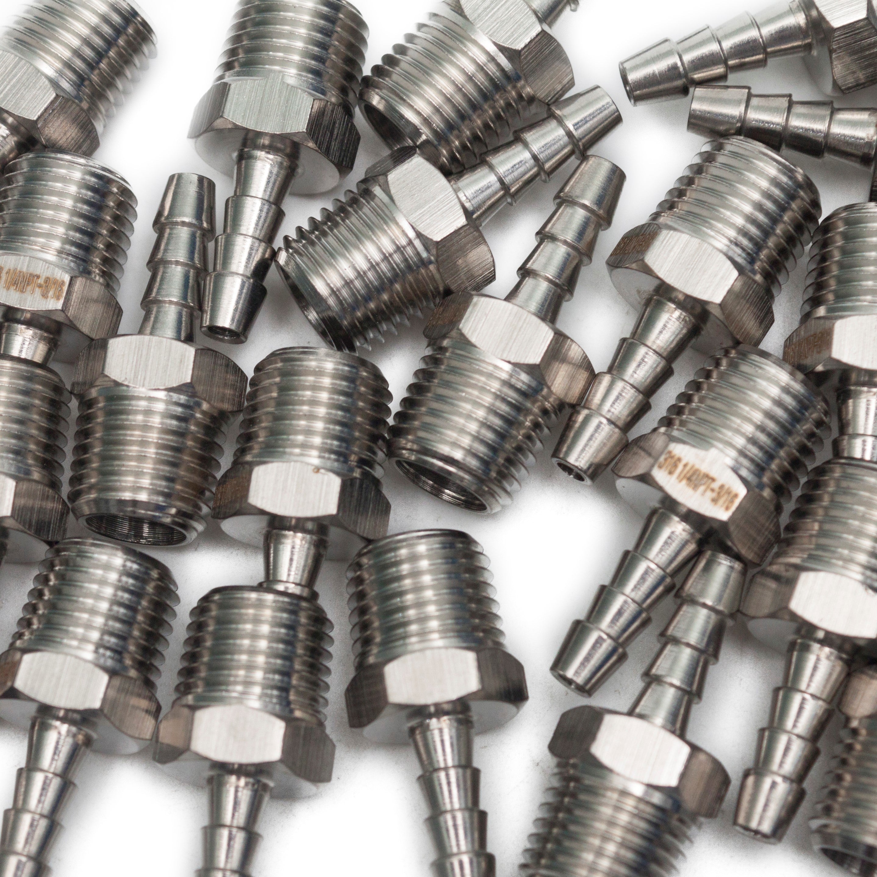 LTWFITTING Bar Production Stainless Steel 316 Barb Fitting Coupler/Connector 3/16 Inch Hose ID x 1/4 Inch Male NPT Air Fuel Water (Pack of 900)